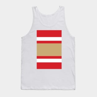 San Francisco Varsity Retro Home Red, White & Gold Design Tank Top